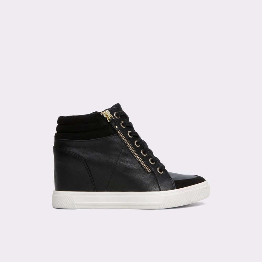 Aldo Ottani black wedge sneakers